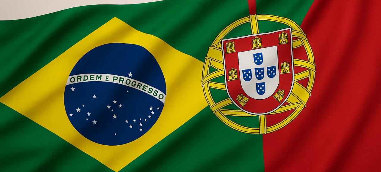 bandeira brasil e portugal