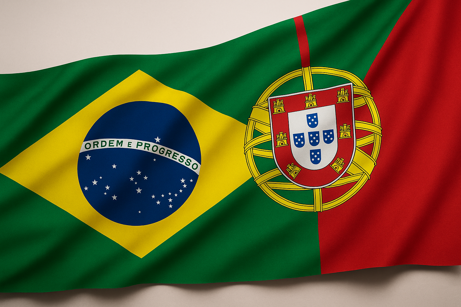 bandeira brasil e portugal